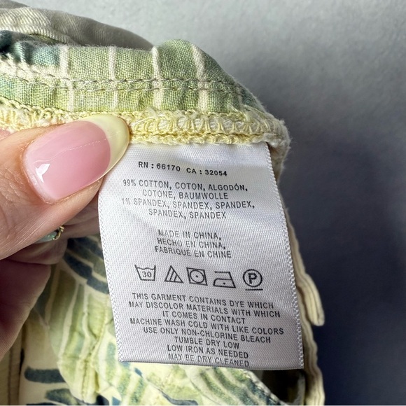 Pilcro and the Letterpress Anthropologie Women Light Yellow Stretch Pant 27 - Picture 15 of 16